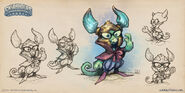 Concept Art of Hektore's "Tiny" Form which never made it to the final game.