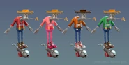 Spyro Reignited Trilogy character models of all four Robot Farmers by Mercurial Forge