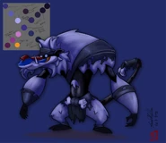 A Swamp Ape Soldier night variant by Jared Pullen and Roderick Wong