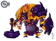 A Munitions Forge Ape Commander by Jared Pullen