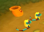 The baskets the Cobras pop out from.