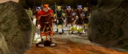 Chief Prowlus leading a group of his cheetah warriors to attack the army of Grublins outside Warfang