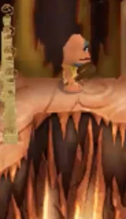 Ooga standing in prison