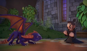 Spyro encountering Kaos again at the Music Festival