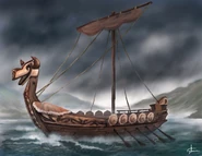 A Viking Ship during Spyro's speedway to Dante's Freezer by Irina Egorova