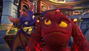 Spyro commending Eruptor's genius