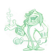 Oliver Wade's concept art of a Warlock
