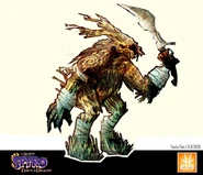 Early Axe Orc design by Yan Le Pon