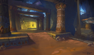 Spyro Reignited Trilogy concept art of Haunted Tomb by Pedro H. Cardoso