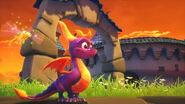 Spyro in the level Toasty in the Spyro Reignited Trilogy
