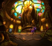 Помещение со статуей Малефора, бывшего некогда лучшим учеником