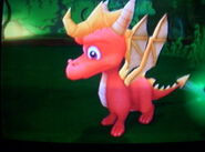 A picture of Flame which clearly shows the differences to Spyro.