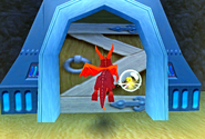 A door which blocks the way into Agent 9's area when not rescued