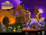 Spyro in Fireworks Factory Desktop Wallpaper