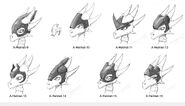 Concept Art of Cynder's Helmets.
