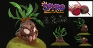 Spyro Reignited Trilogy concept art of a Killer Plant by Oleg Yurkov