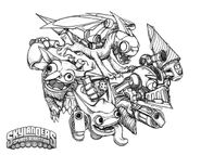 Concept Art of the Tech Skylanders from Spyro's Adventure