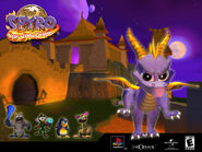 Yet another Spyro: Year of the Dragon wallpaper of Spyro in Fireworks Factory