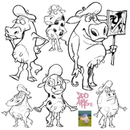 Spyro Reignited Trilogy concept art of the Country Speedway Cow by ZeoArts