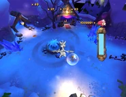 A view of Frostbite Village from the air.