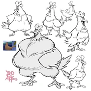 Concept art of the Giant Chicken by Zeoartz