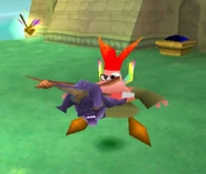 Удар рогами вот-вот выбьет из эльфа дух