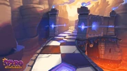 Spyro Reignited Trilogy concept art of Canyon Speedway by John Loren
