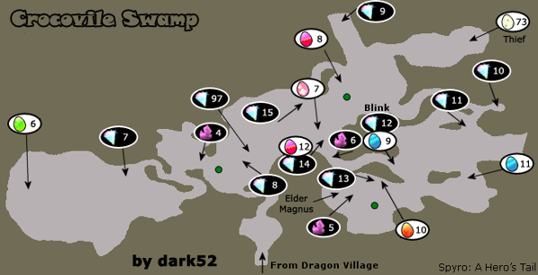 Map crocovile swamp