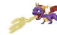 Spyro using his Electricity Breath