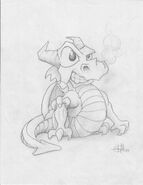 Craig Stitt's initial design for Spyro