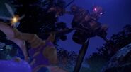 Spyro and Sparx encountering Arborick in the promotional shorts for The Eternal Night