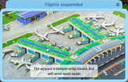 Airport Flight Suspended