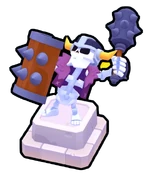 Shield Skeleton Statue