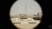 US Feld-Fernglas mit Vergrößerung. Markierung in der Einheit mils (milliradians).