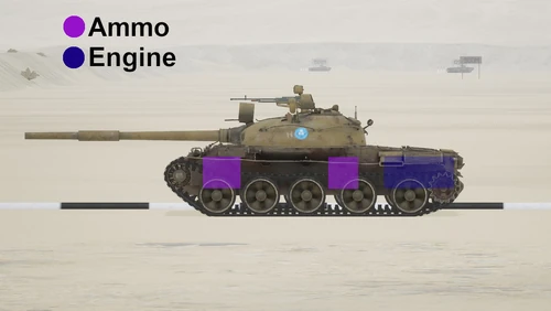 T62 side armor with ammorack location.