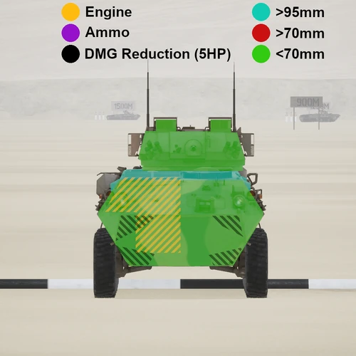 IFV armour map ASLAV-25