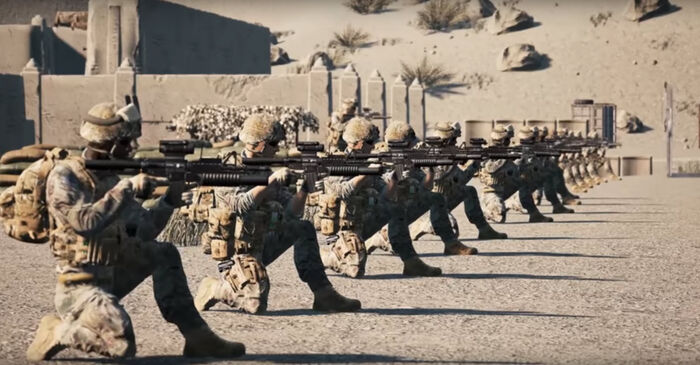 Screenshot taken from Squad Ops Tactics and Training: Advanced Weapons Systems Official Trailer.