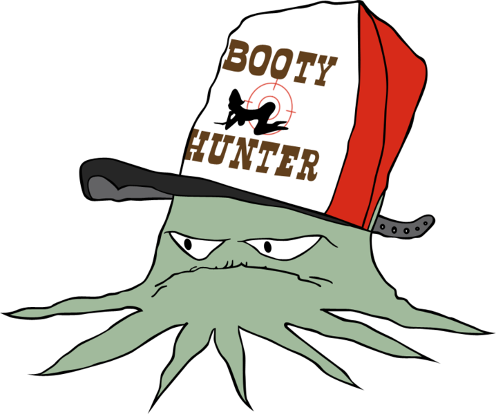 Booty hunter. Early Cuyler. Squidbillies. Squidbillies Aqua teen. Squidbillies Sticker.