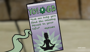 Early's tentacle holding the Yo! Ga booklet