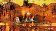 Squid Satan covering the land of Dougal County into flames and demons flying everywhere (2)