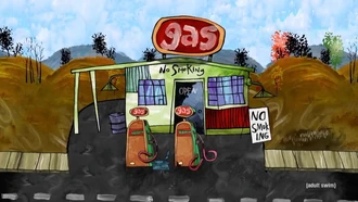 The Gas Station seen in "Rich Dan, Poor Dan" from the .