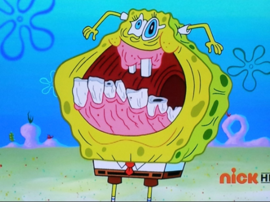 spongebob scared face