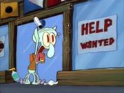 On No!. Spongebob is going to work at the Krusty Krab!!.