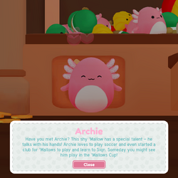 Archie Axolotl ToyDrops Squishmallow Starbucks Cup