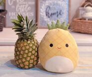 Maui plush with a real pineapple.