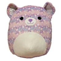A photo of a purple cheetah plushie.