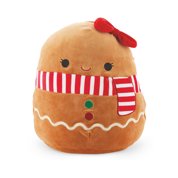 New 4  Inch Squishmallow Gina the Gingerbread Girl Xmas Ornament S4 #201-2