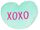 Candy Heart with "XOXO"