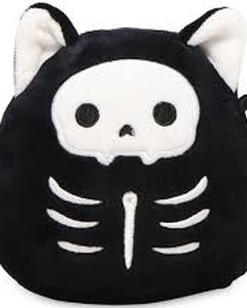 Skully the Skeleton Cat Squishmallow 4.5/" NWT Black White Cute Rare HTF Plush