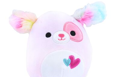 Squishmallows 14 Pink Tye-Dye Dog - Detina, The Stuffed Animal Plush Toy 